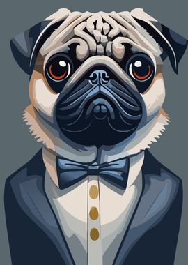 Pug in a Tuxedo