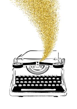 Glitter Luxury Typewriter