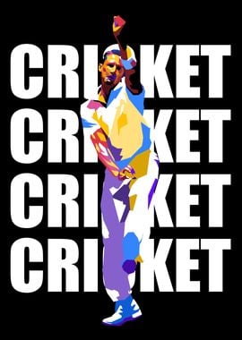 Cricket Pop Art