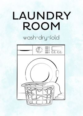 Blue Laundry room