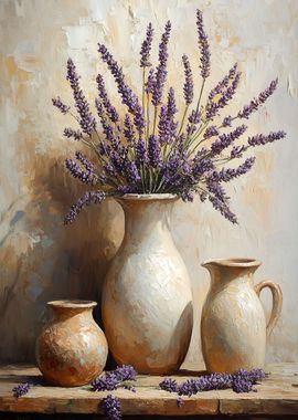 Lavender Clay Pots