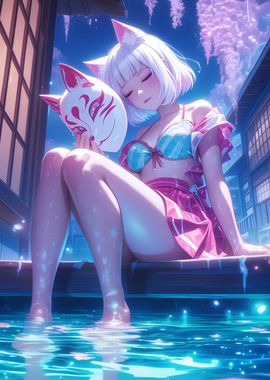 Kitsune Girl by the Water