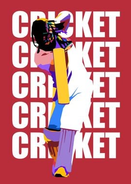 Cricket Pop Art