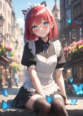 Anime Maid Girl in Town