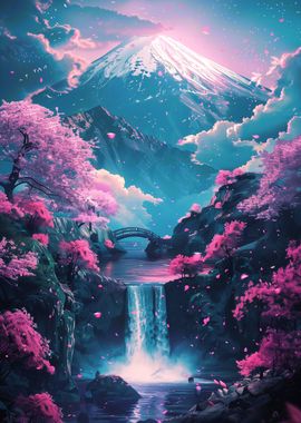 Japanese Sakura Landscape