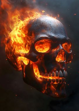 Flaming Skull