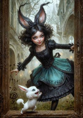 Alice and White Bunny