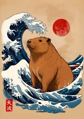 Great Wave Of Capybara