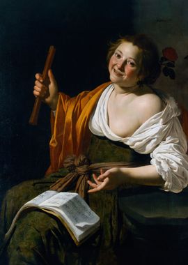 Girl with a flute