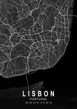 Lisbon Dark Map