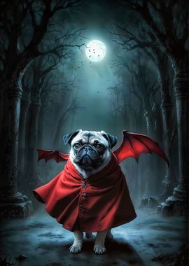 Grumpy Pug Vampire