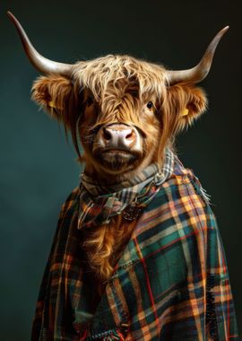 Highland Cow in a Cape