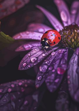 Flower with Ladybird