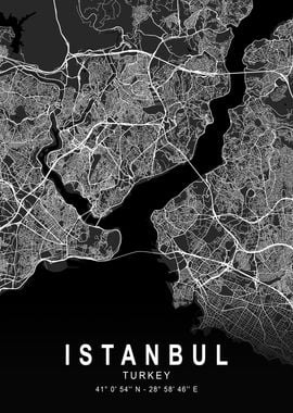 Istanbul Dark Map