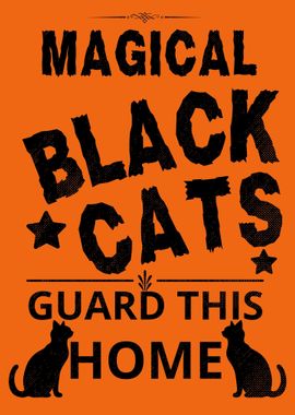 black cats guard this home