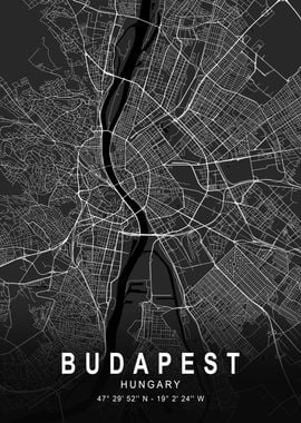 Budapest Dark Map