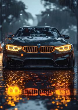 black car BMW M4 F82