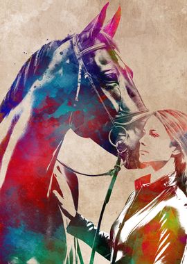 Horse Rider sport art