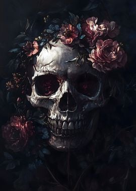 Floral Skull Serenity