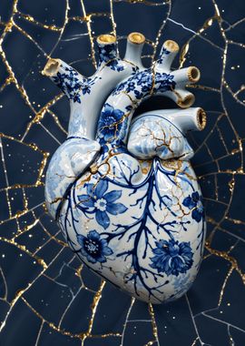 Broken Heart Kintsugi Art