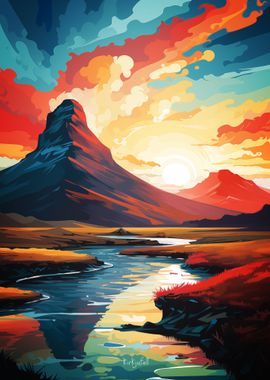 kirkjufell Oil Painting