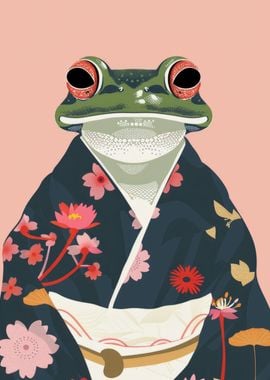 Japanese Frog in Kimono