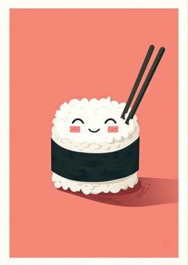 Cute Kawaii Sushi Roll