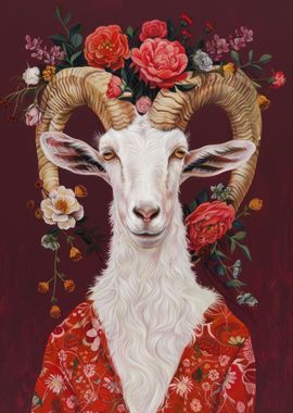 Bohemian Goat Fashion Art