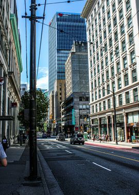 A man walking down a stree