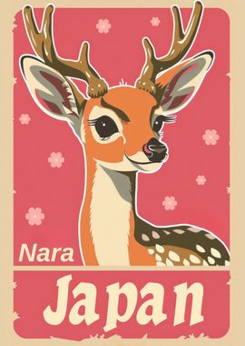 Nara Japan Travel Poster