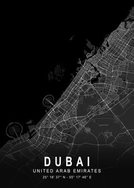 Dubai Dark Map