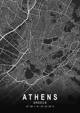 Athens Dark Map