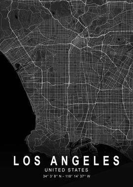 Los Angeles Dark Map