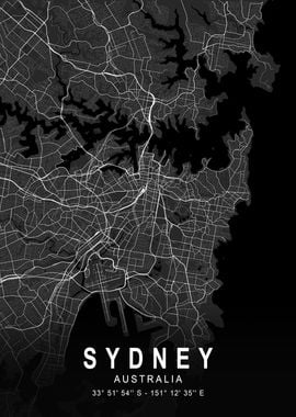 Sydney Dark Map