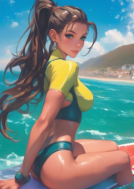 Hot Anime Beach Girl