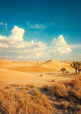 Golden Desert Dunes