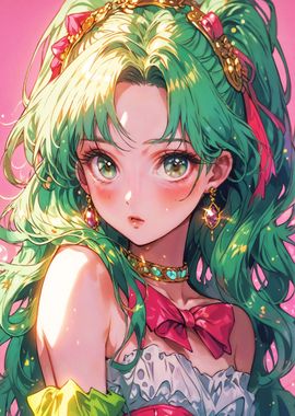 Anime Green Haired Girl