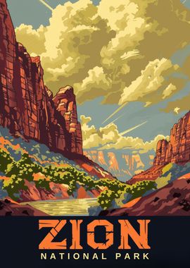 Zion National Park Poster