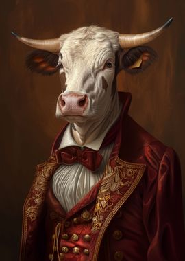 Vintage Cow Gentleman