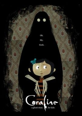 Coraline Silhouette Poster