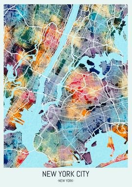 New York City New York Map