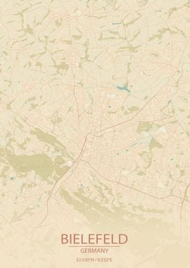 Bielefeld Germany City Map