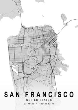 San Francisco Light Map