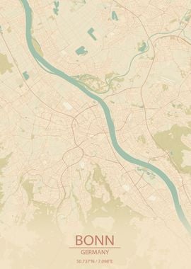 Bonn Germany City Map