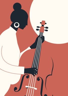 Minimalist Bassist Art