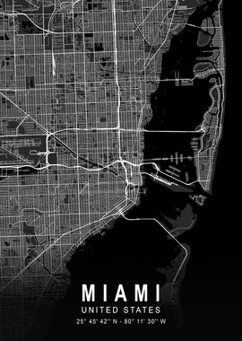 Miami Dark Map