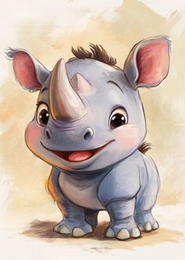 Cartoon Rhino