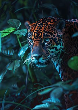 Jaguar in the night