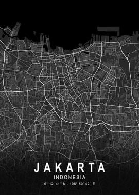 Jakarta Dark Map