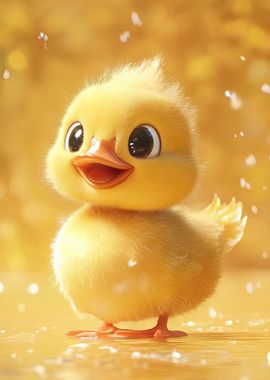 Cute Yellow Duckling